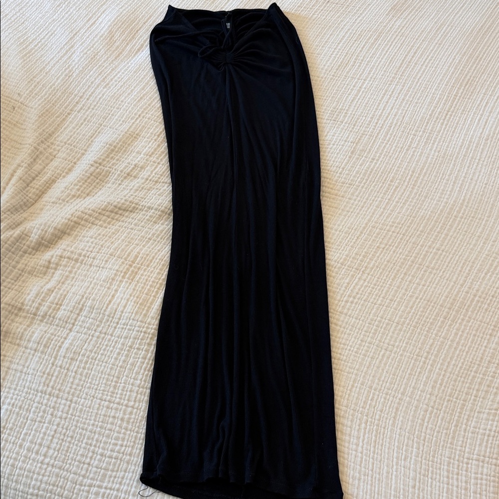 Skims Soft Lounge Ruched Skirt size M in black